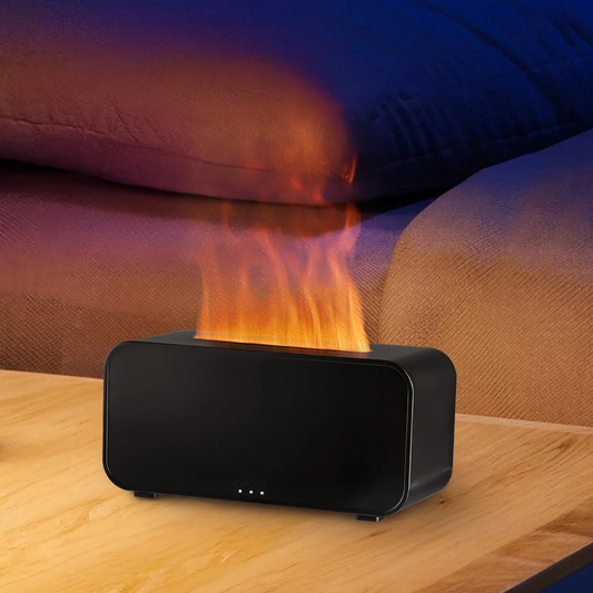 Diffusore a Fiamma 3D & Umidificatore 120 ml – Aromaterapia USB, 7 Colori, Timer 1/3/5h | VIVAURA