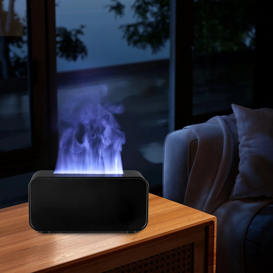 Diffusore a Fiamma 3D & Umidificatore 120 ml – Aromaterapia USB, 7 Colori, Timer 1/3/5h | VIVAURA